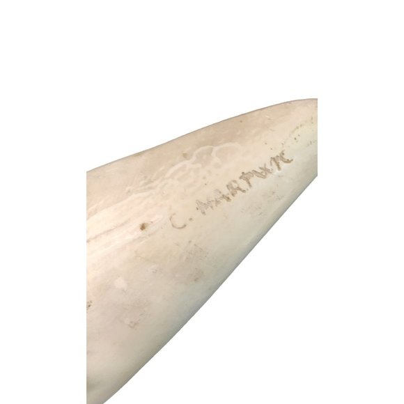 Marble Dove Statue Sculpture Signed C Hartwig (A512) - Picture 4 of 5